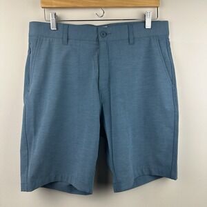 REYN SPOONER ALOHA AINA LIMITED ISSUE SHORTS MENS 32 PERFORMANCE BLUE STRETCH